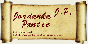 Jordanka Pantić vizit kartica